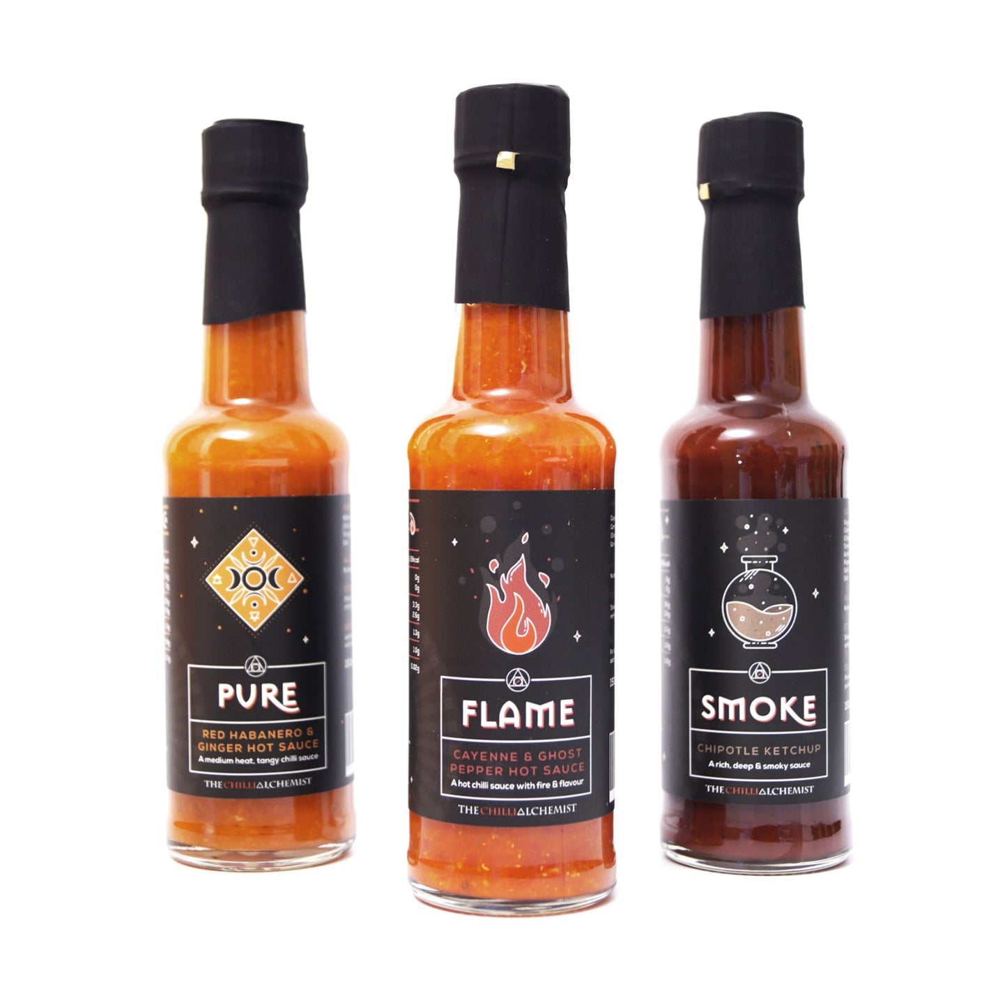 Chilli Alchemist - Smoke, Pure & Flame Hot Sauce Gift Set