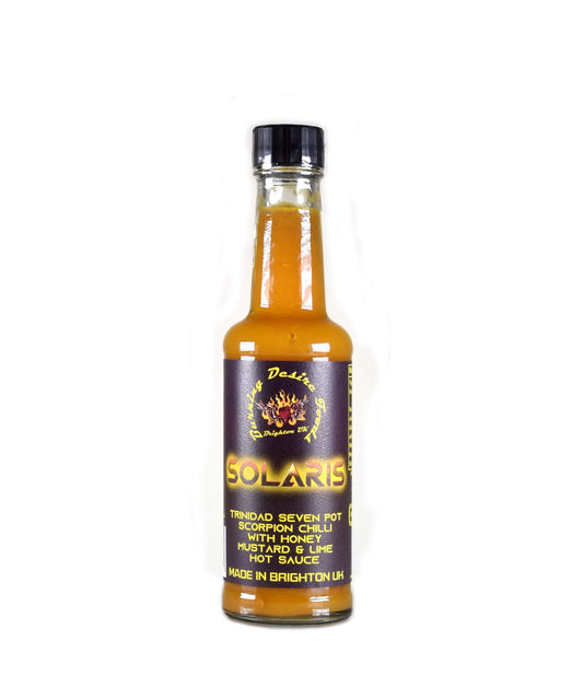 Burning Desire - Solaris - Trinidad Scorpion Honey Mustard & Lime Hot Sauce